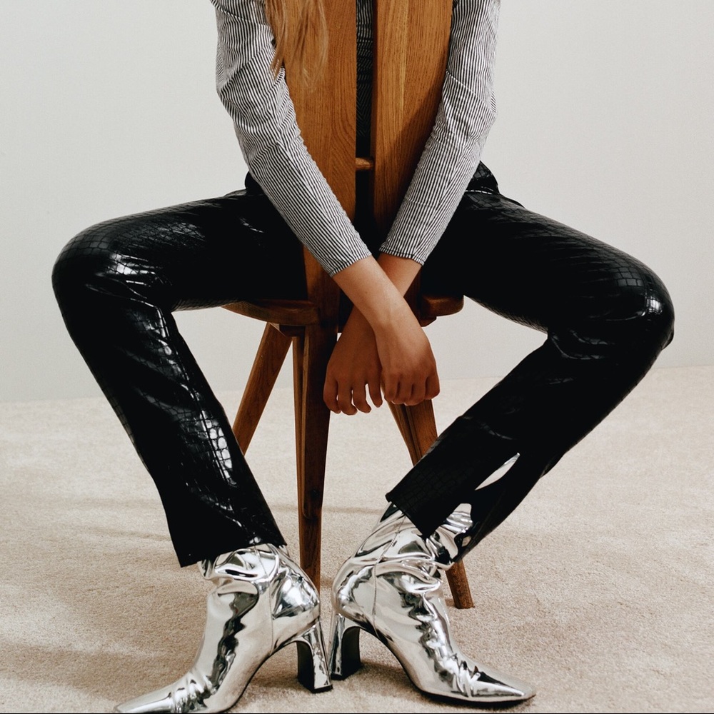 NWT Zara Faux Leather Pants